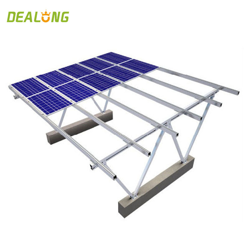 Estructura de montaje de cochera solar plana de techo
