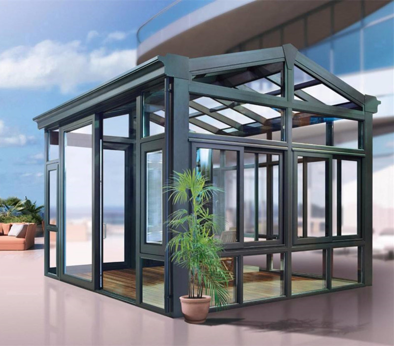 Sistema de montaje de invernadero solar Casa verde de aluminio
