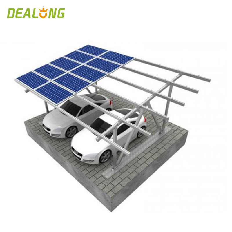 Estructura de cochera de montaje de panel solar único
