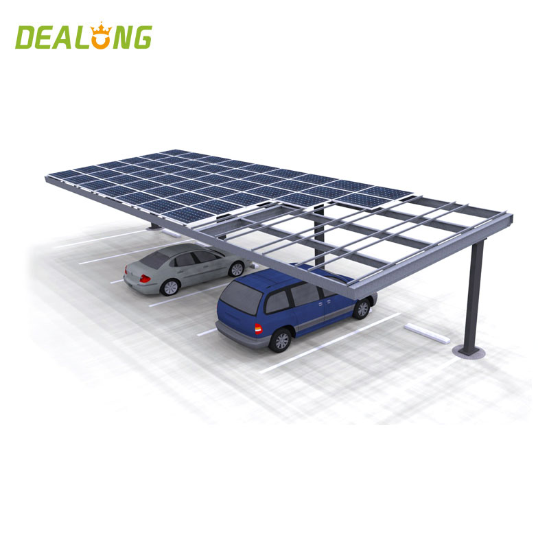 Estructura de cochera con panel solar ajustable AL6005-T5
