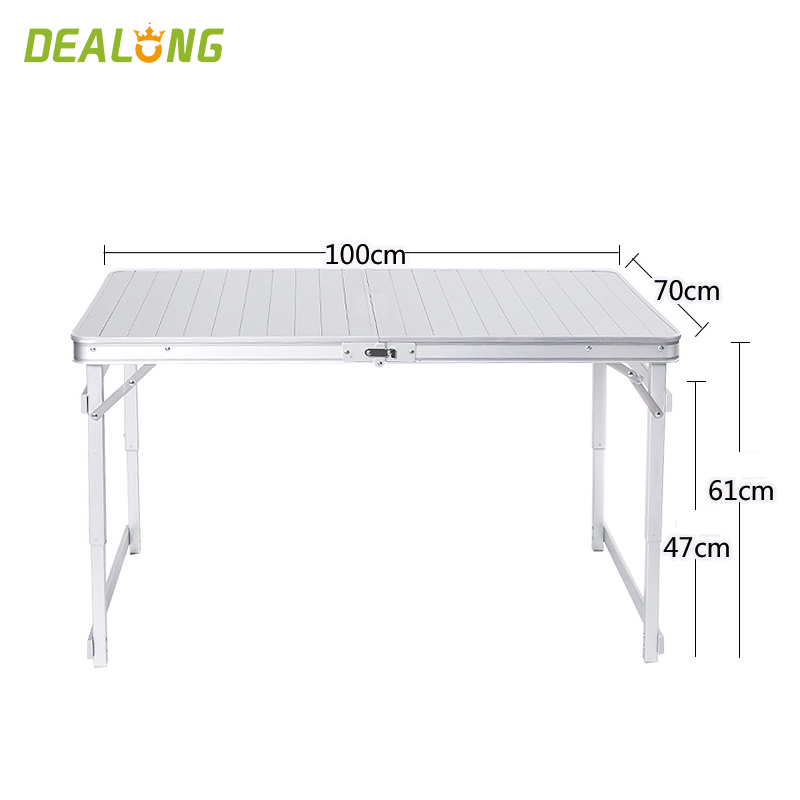 Solo mesa de aleación de aluminio ajustable para acampar al aire libre
