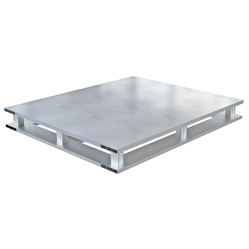 Tarima de aluminio resistente de 4 vías con plataforma sólida
