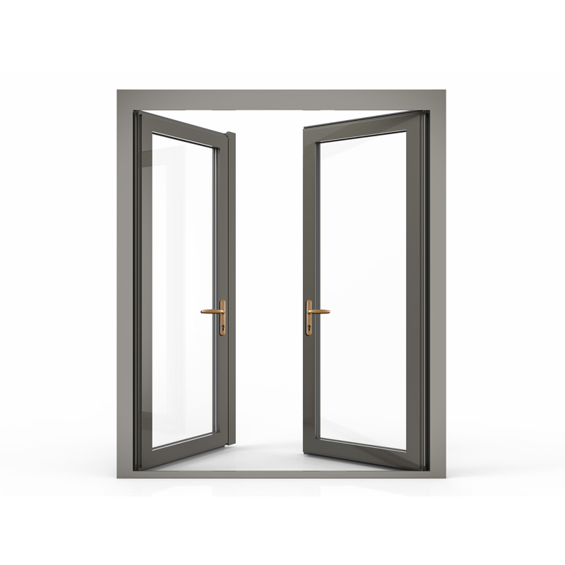 Aluminio de alto estándar/Puerta batiente de entrada de vidrio doble de aluminio
