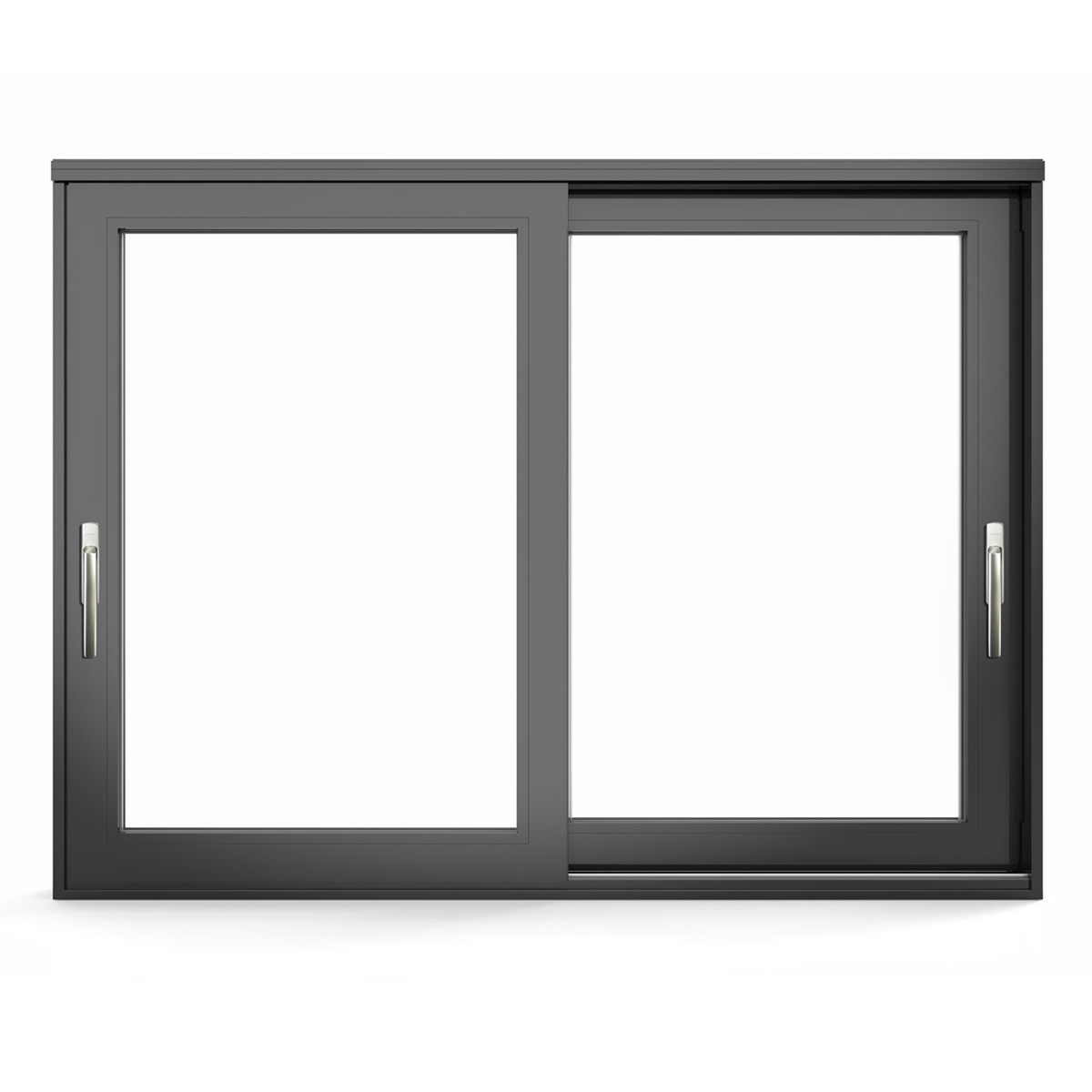 Puerta corrediza de vidrio con marco delgado
