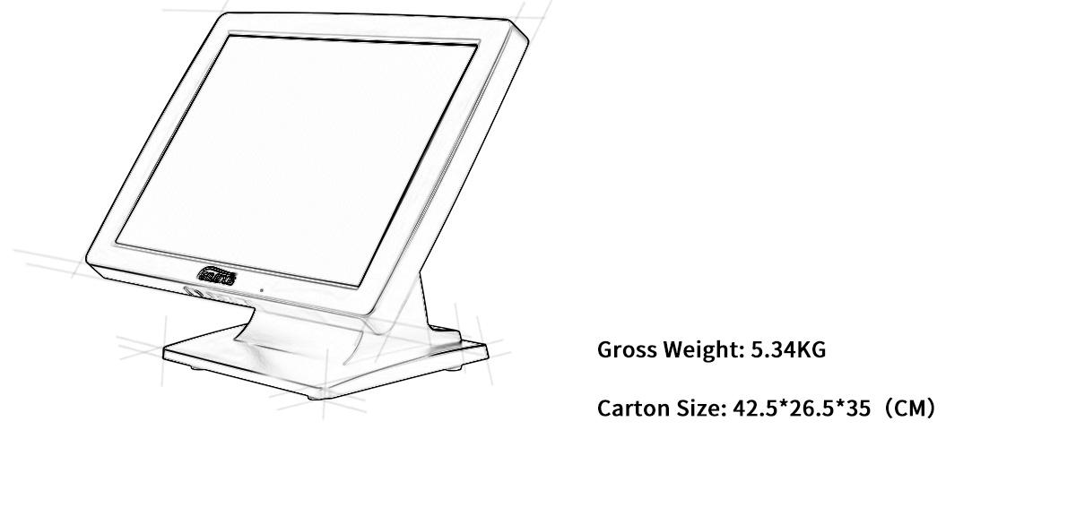 monitor de pantalla táctil pos