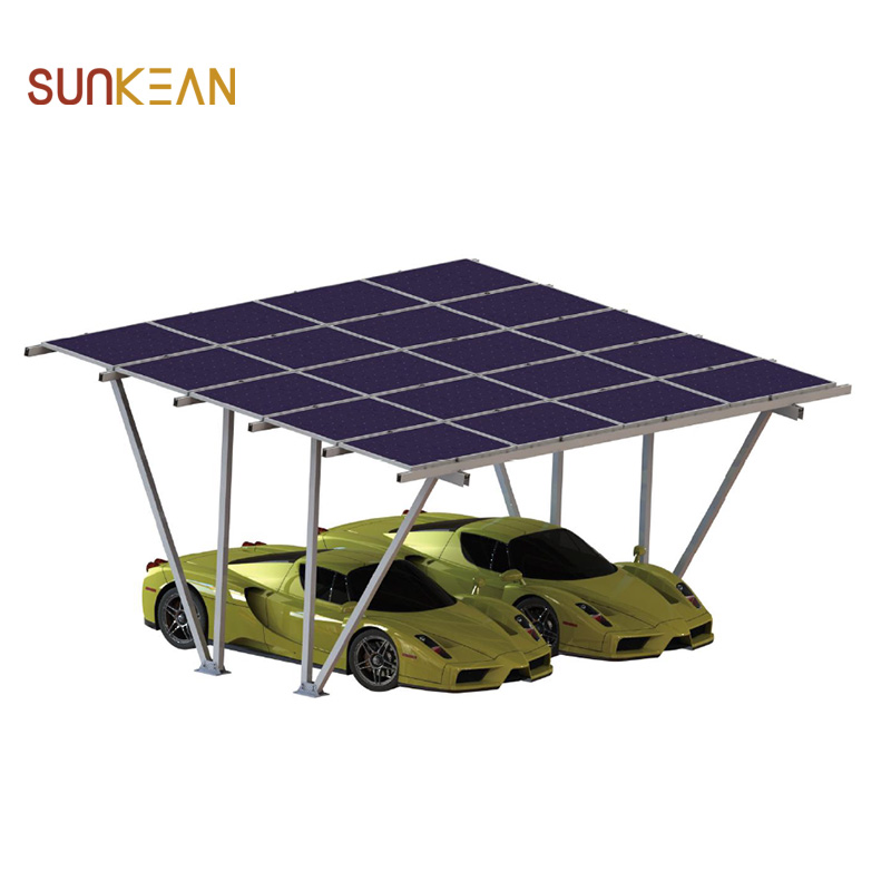 Soportes de montaje de panel solar Instalación de cochera solar para cobertizo de estacionamiento de automóviles solar
