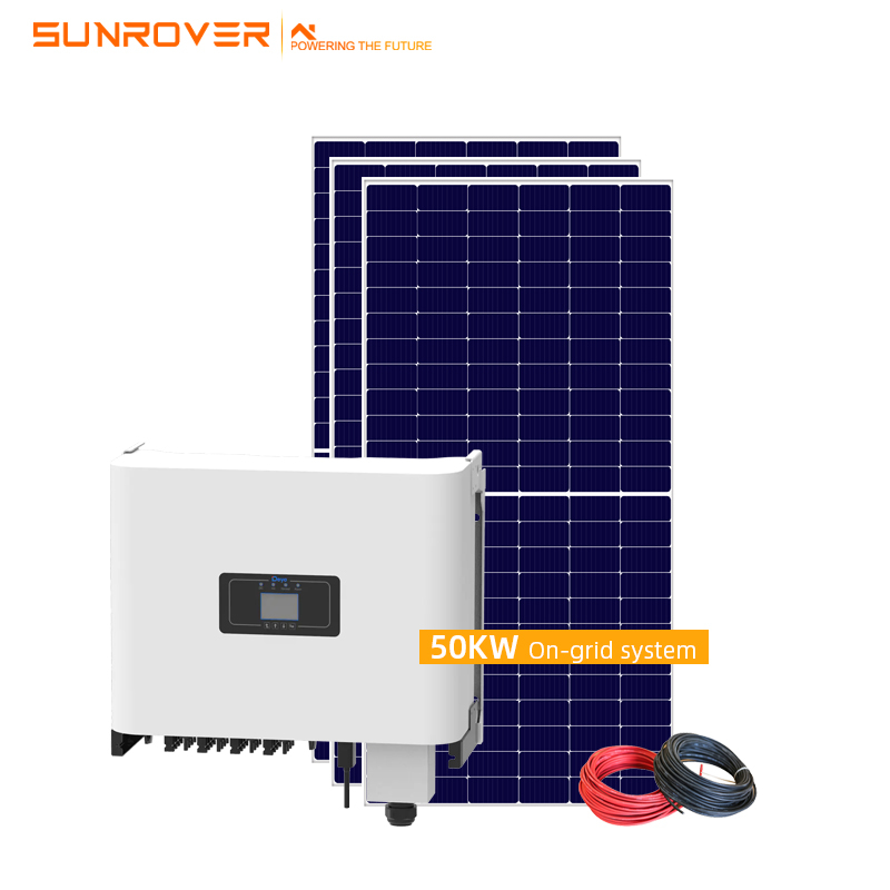 Fácil instalación 50KW en el sistema de energía solar de red
