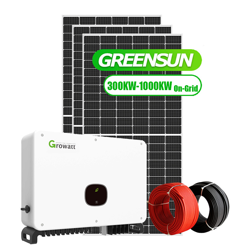 Sistema de energía solar Grid Tie 200KW 300KW 500KW 800AK 1MW Solución de almacenamiento de energía para granja