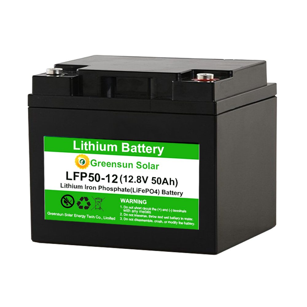 Paquete de batería de fosfato de hierro y litio 12v 50ah
