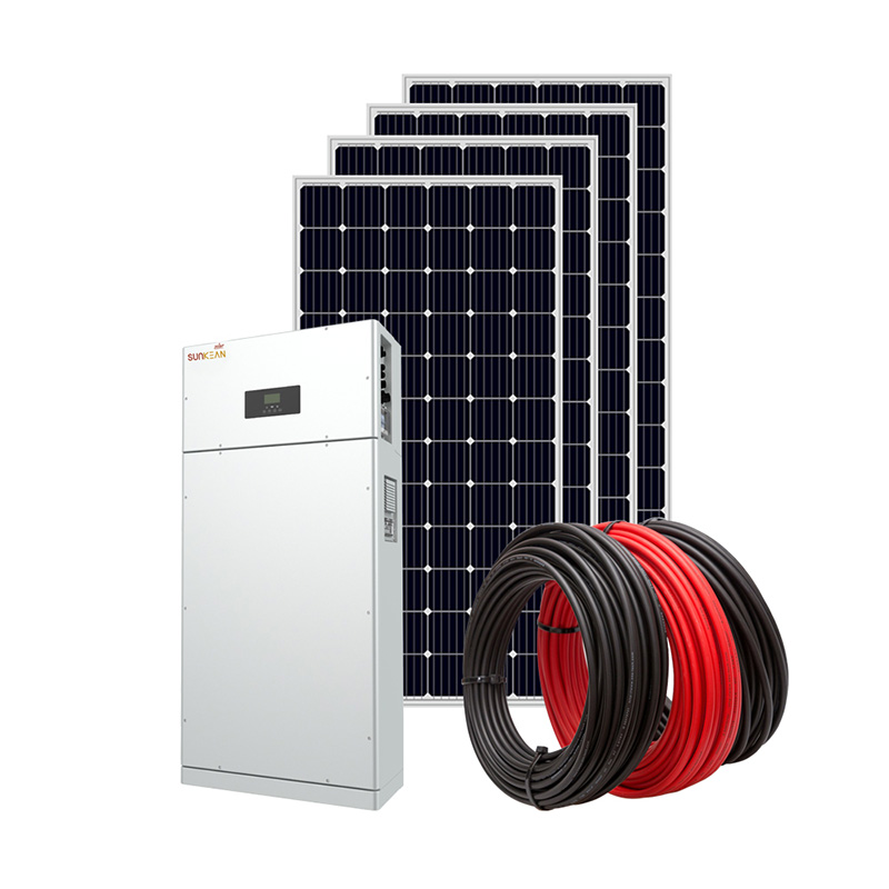 Sistema de energía del módulo del panel solar de la batería de litio de la red monofásica de 3kw-5kw
