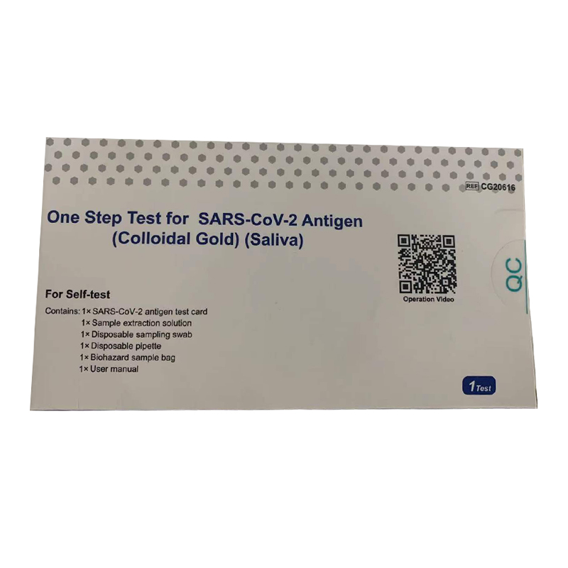 Prueba de un paso para el antígeno SARS-CoV-2 (saliva)
