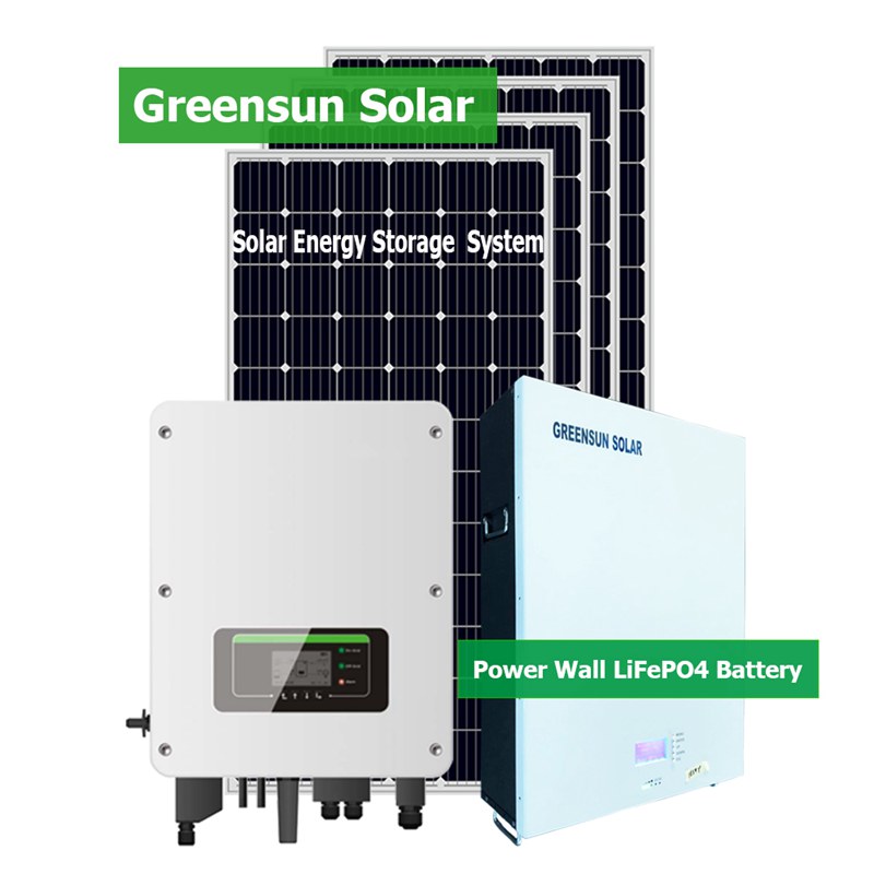 Sistema de energía solar en la azotea 3KW 5KW 6KW 8KW Sistemas solares de almacenamiento de energía para el hogar

