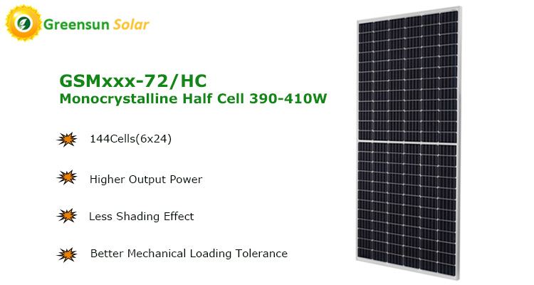 Paneles solares de medio corte de 144 celdas 400w