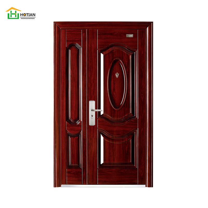 Puerta de acero de seguridad de nuevo diseño con accesorios, puerta individual de hierro con puerta de entrada residencial lateral Lite
