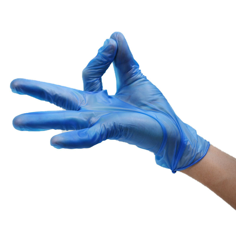 
      Polvo de guantes de vinilo azul
     </font></font>