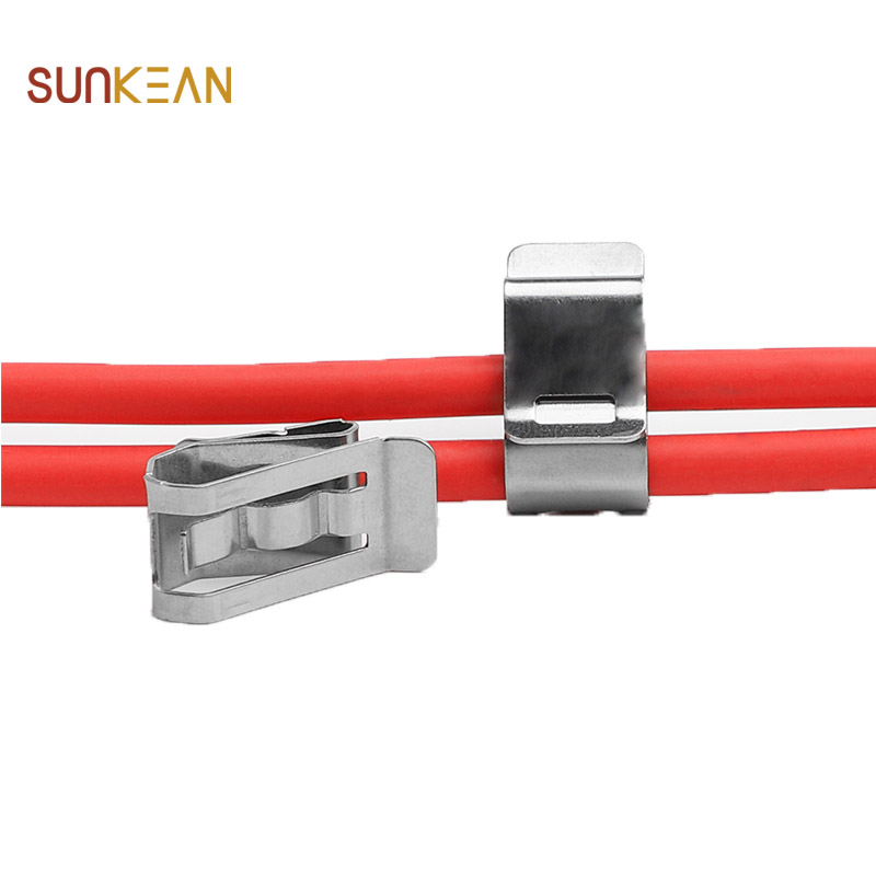 Clips de cable solar universal de acero inoxidable 304 para cables de abrazadera 2
