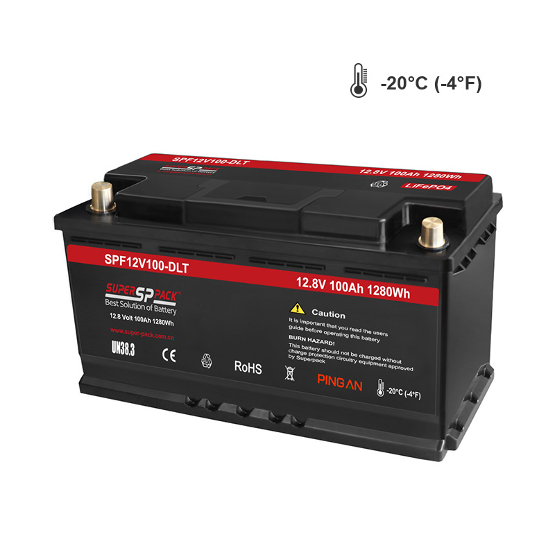 Batería de litio de baja temperatura 12V100Ah Se puede usar a -20 °C (-4 °F)
