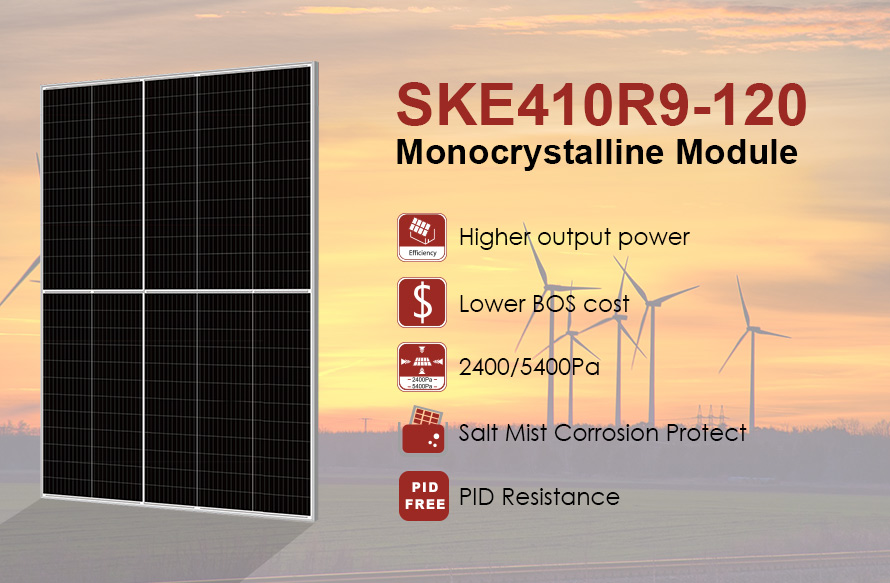 Módulo fotovoltaico de media celda MBB de 410 W serie 210