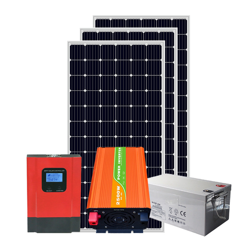 1KW 2KW 3KW 4KW 5KW sistema solar fotovoltaico fuera de la red para consumo doméstico
