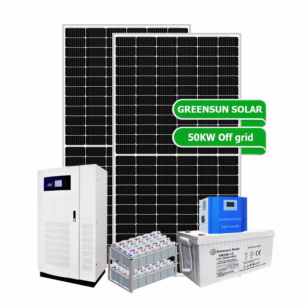Sistema de energía solar fuera de la red 40KW 50KW 60KW 70KW 80KW Batería Almacenamiento de energía Sistemas de energía solar con batería de litio
