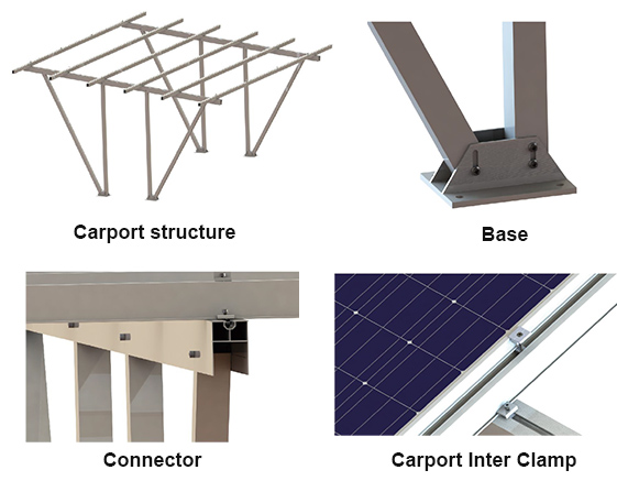Estructuras de cocheras solares impermeables