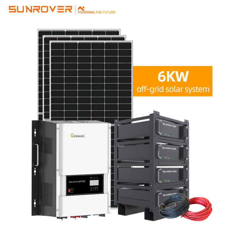 25 años de garantía Sistema de panel solar fotovoltaico fuera de la red de 6KW
