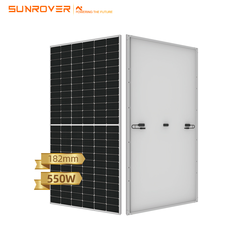 Paneles solares monocristalinos de alto rendimiento 530w Panel solar 540w 550w 555w Paneles solares de corte medio
