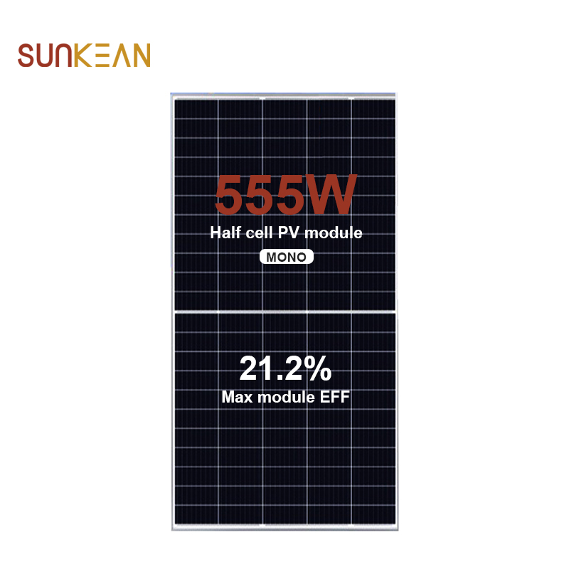 555W Medio corte 110 celdas Panel solar mono de tamaño de celda de 210 mm
