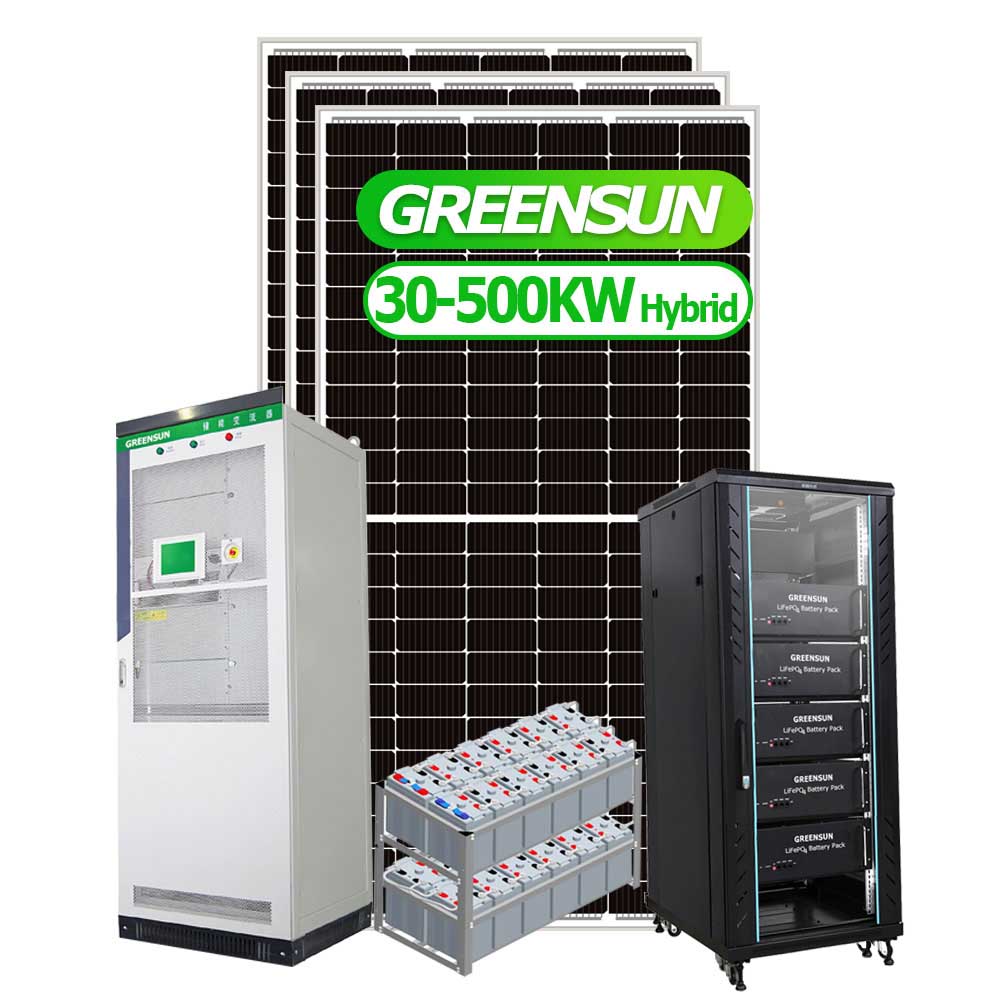 Sistema de almacenamiento comercial 50kw 100kw 200kw 500kw 1mw Solución de energía solar
