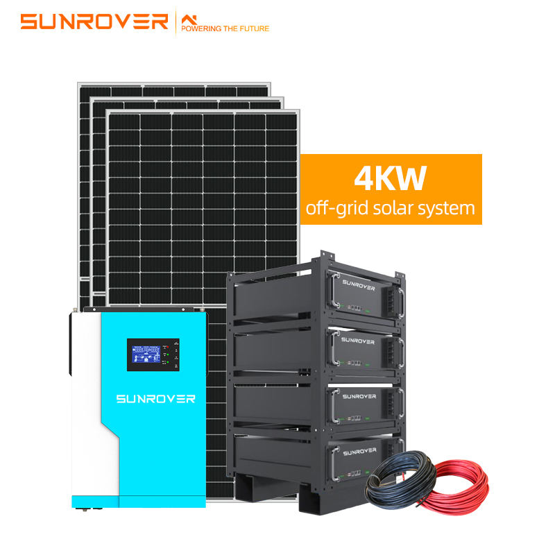 Sistema de energía solar fuera de la red todo en uno personalizado de 4KW
