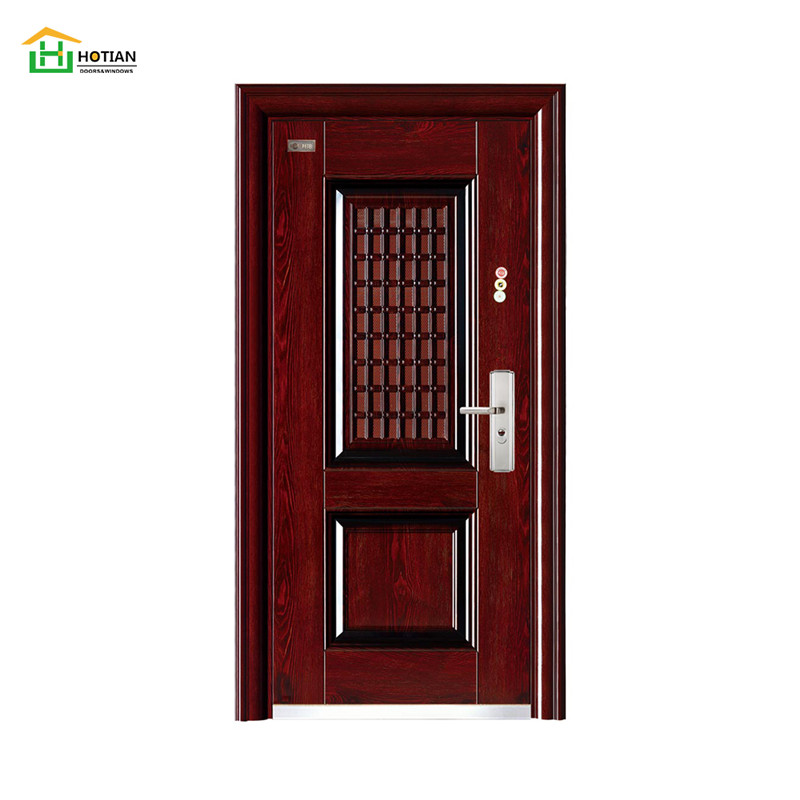 Puerta de acero de seguridad de buena calidad, puerta principal de Villa, puerta de entrada frontal de hierro
