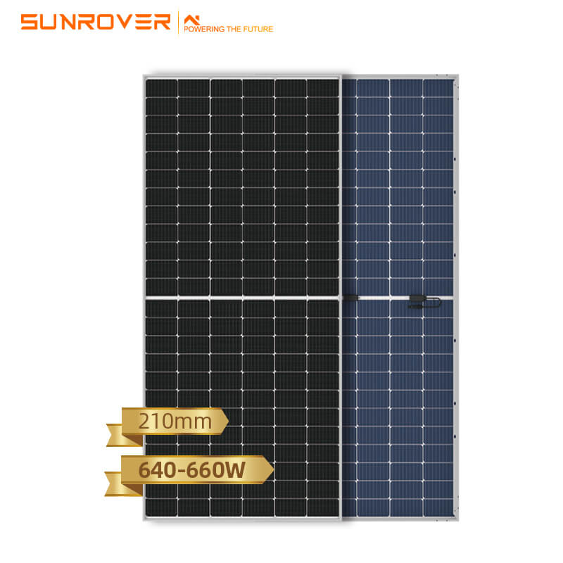 Módulo mono bifacial 640W 645W 650W 655W 660W paneles solares de techo
