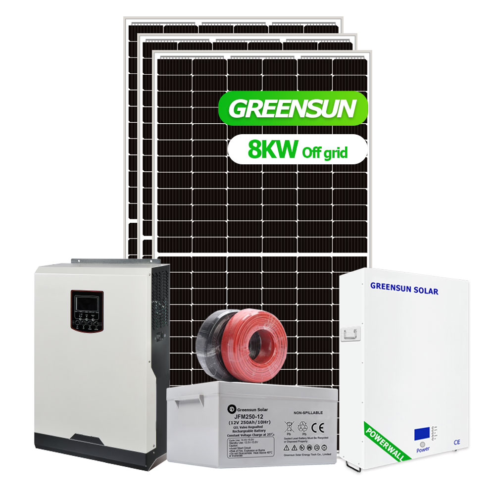 Off Grid 6KW 8KW 10KW Rooftop Home Sistemas de energía solar con respaldo de batería