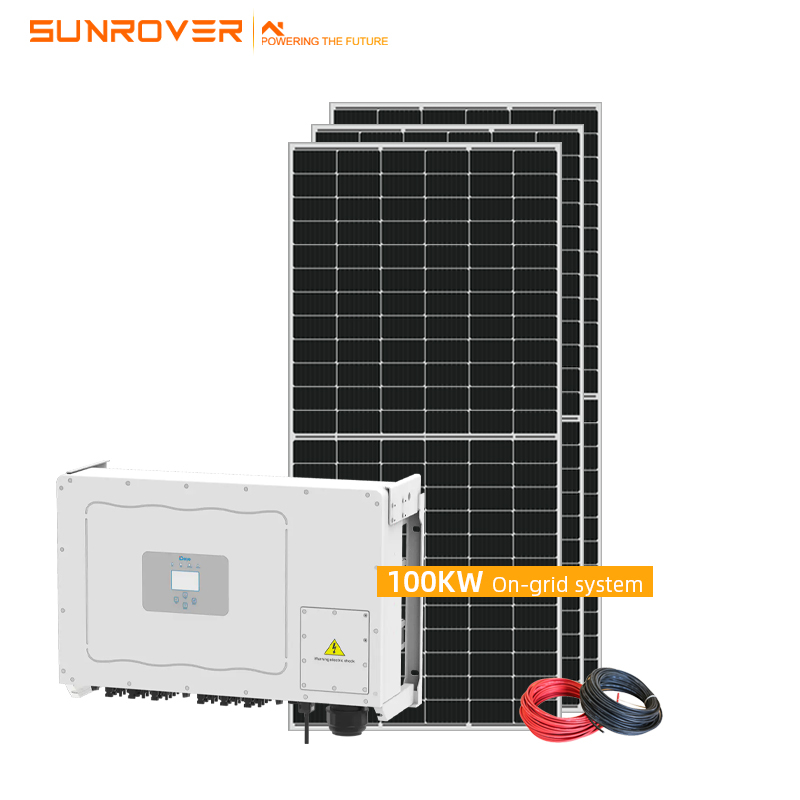 Sistema de energía solar de 100KW de alta calidad en la red
