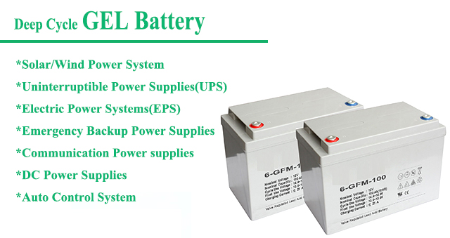 Batería de gel tubular de almacenamiento solar