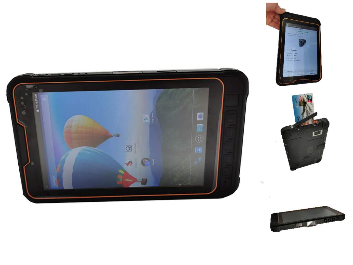Tableta PDA de tarjeta inteligente con chip de lectura de medidor biométrico Android resistente IP68
