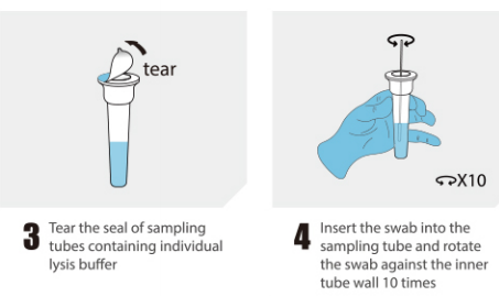 5 pruebas/prueba de antígeno con hisopo nasal (oro coloidal)
