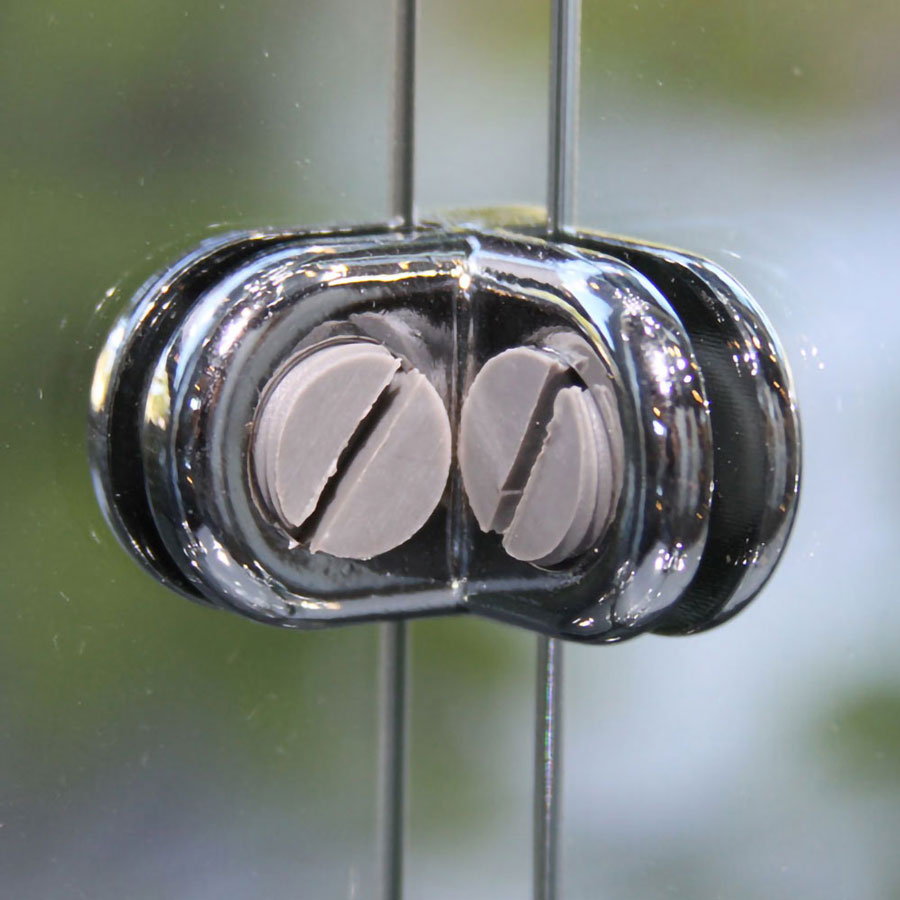 Conectores de vidrio de aleación de zinc de vidrio a vidrio de 2 vías