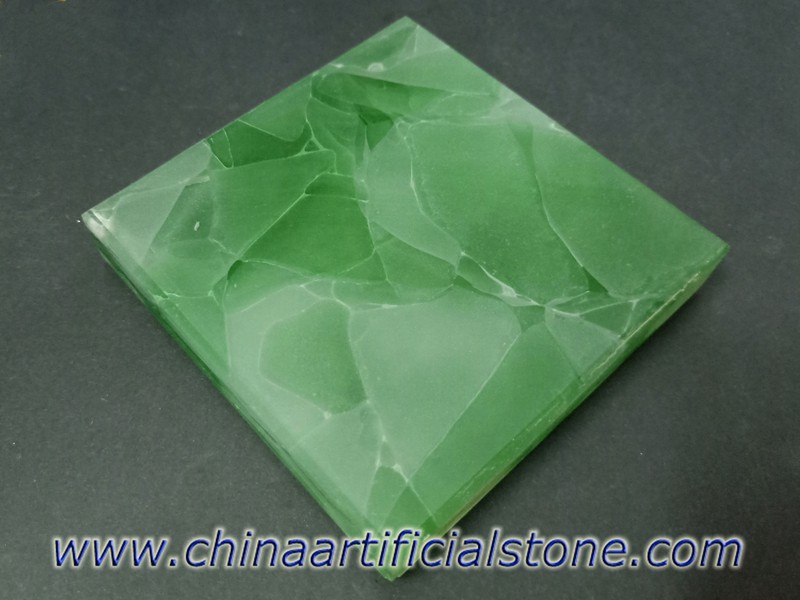 Iceberg Glass2 losas de piedra de vidrio de jade verde y blanco
