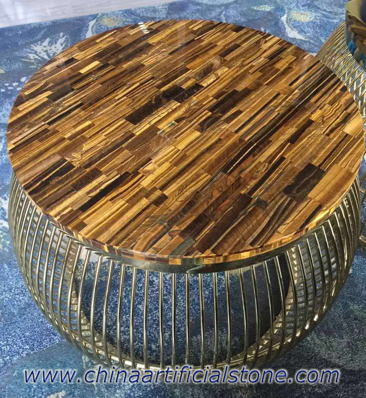 Mesa auxiliar Tiger Eye Gold Stone