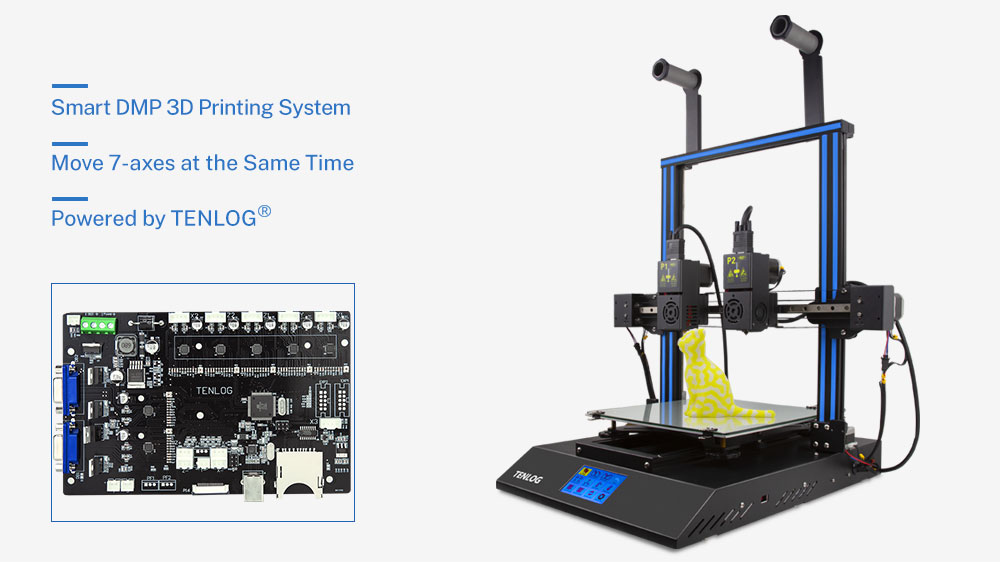 Placa base de impresora 3D de múltiples boquillas Tenlog