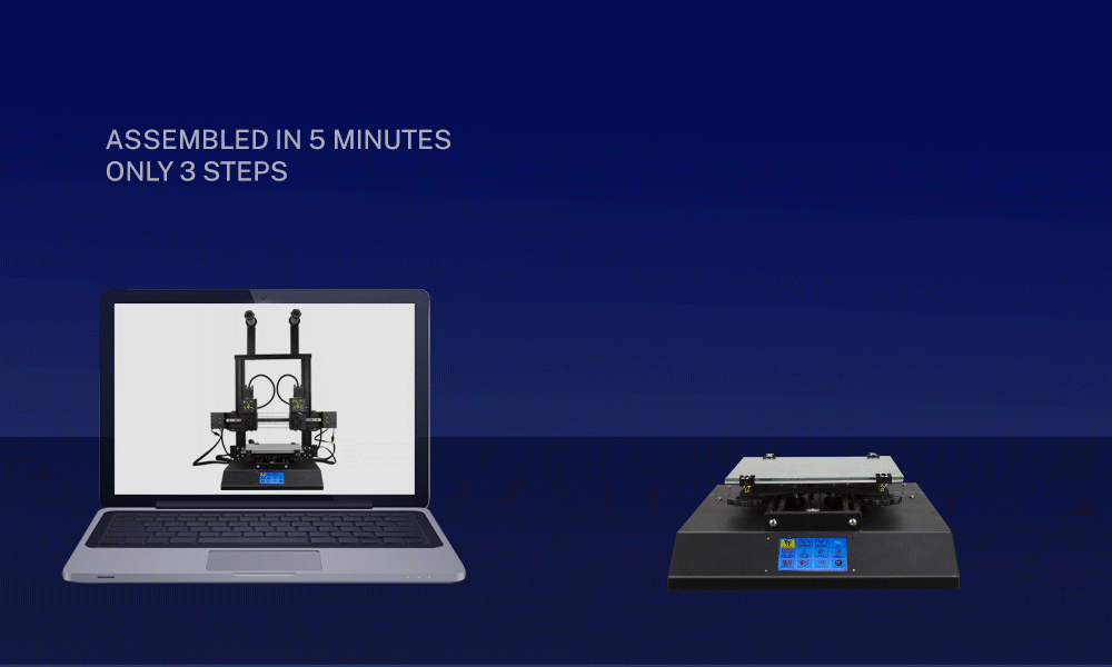 Impresora 3D TENLOG Hands 2 DMP ensamblada en 5 minutos