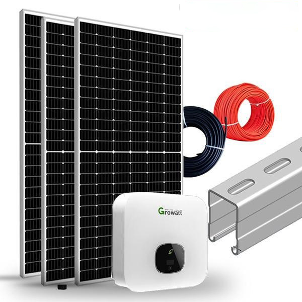 Sistema solar doméstico conectado a la red de 5KW con inversor Growatt
