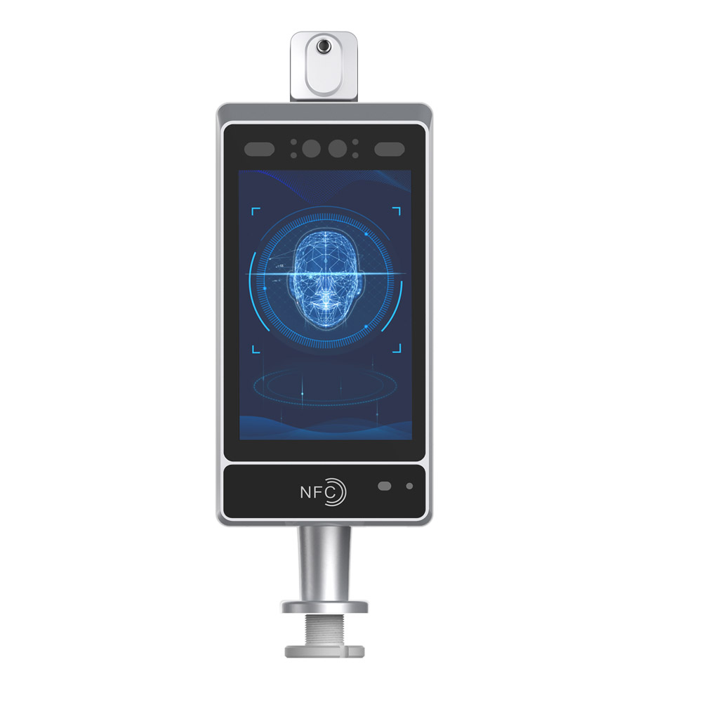 Terminal de medición de temperatura de reconocimiento facial de Android para pruebas de termografía infrarroja en puertas de aeropuertos y aduanas
