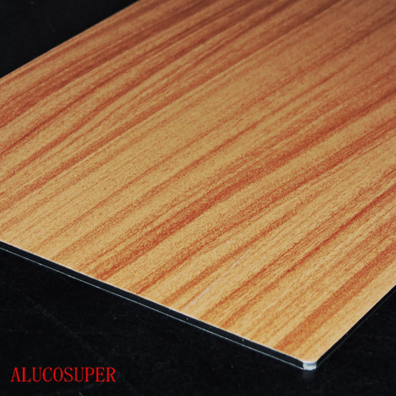 Panel compuesto de aluminio exterior Revestimiento de madera ACP