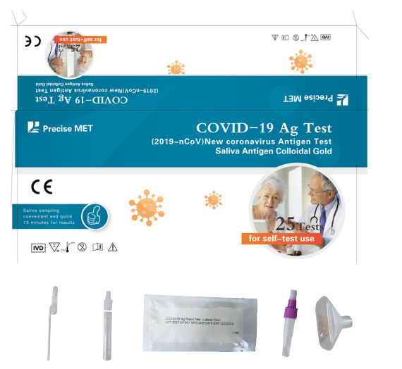 10 test/Prueba de antígeno en saliva (oro coloidal)