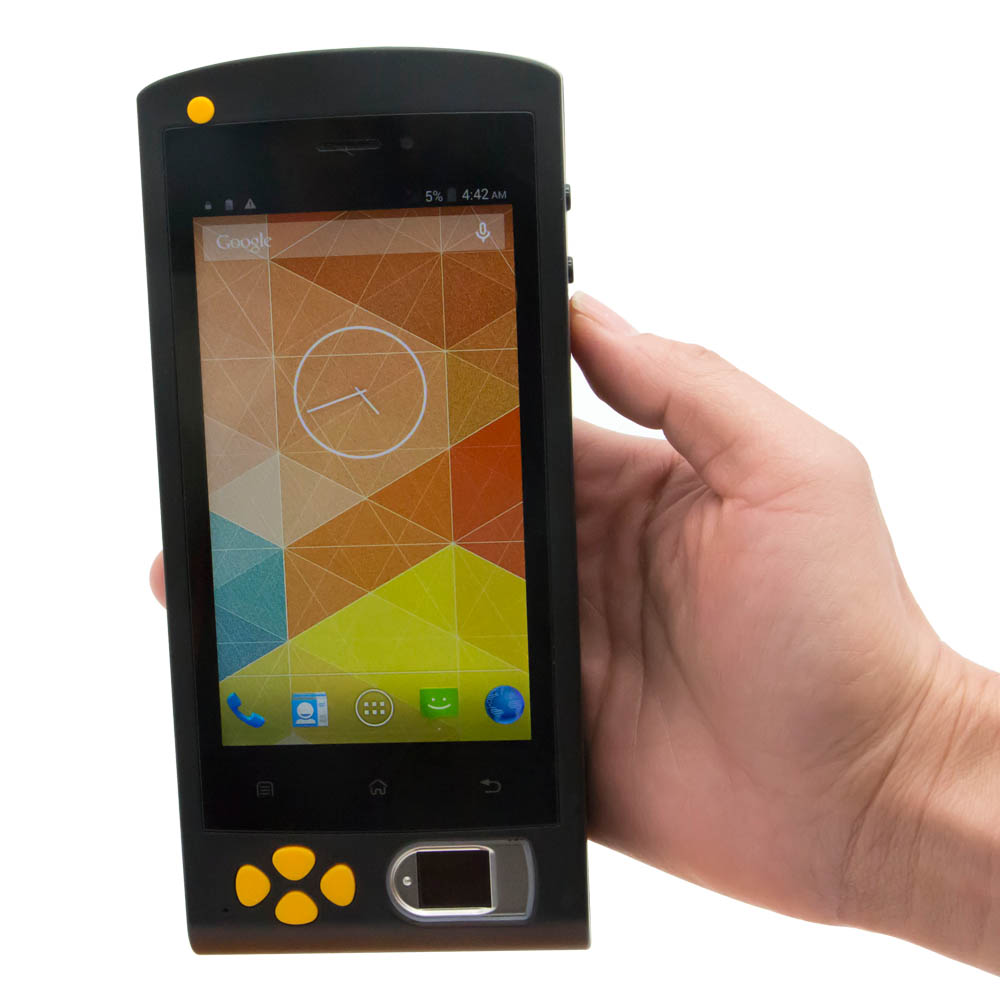 Dispositivo portátil de identificación biométrica de huellas dactilares 4G Android NFC

