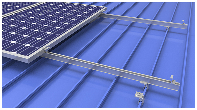 Abrazaderas solares de techo de metal