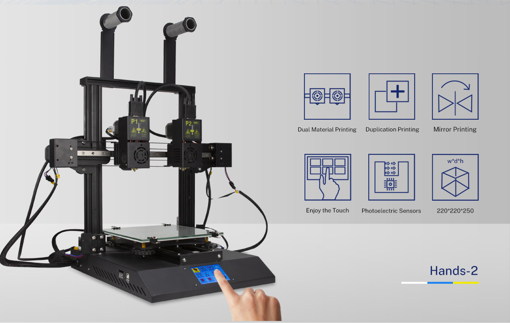 Función de impresora 3D TENLOG Hands 2 DMP
