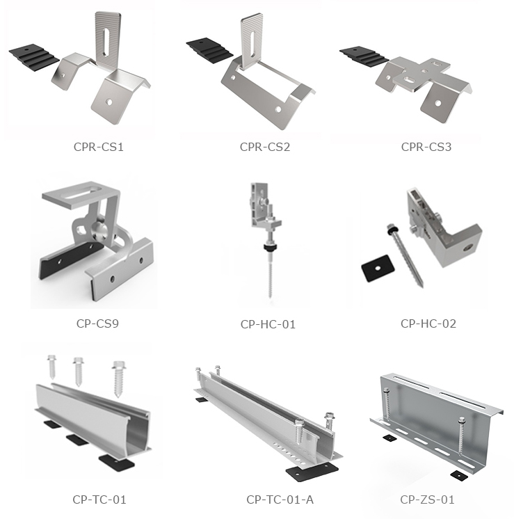 sistema de montaje de portaequipajes de techo de metal trapezoidal